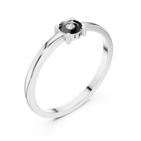 Round Lab-Grown Diamond Illusion Solitaire Ring in White Gold — Verasah fine jewellery