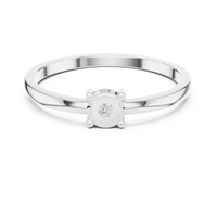 Round Lab-Grown Diamond Illusion Solitaire Ring in White Gold — Verasah fine jewellery