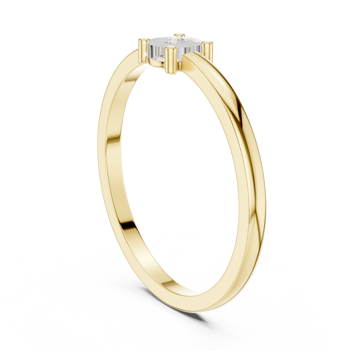 Round Lab-Grown Diamond Illusion Solitaire Ring