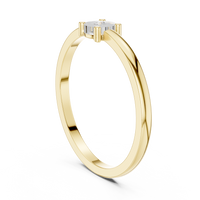 Round Lab-Grown Diamond Illusion Solitaire Ring in Yellow Gold — Verasah fine jewellery