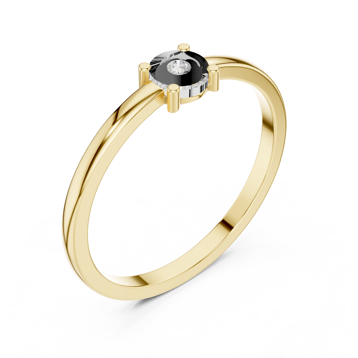 Round Lab-Grown Diamond Illusion Solitaire Ring