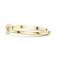 Round Lab-Grown Diamond Illusion Solitaire Ring in Yellow Gold — Verasah fine jewellery