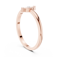 Round Lab-Grown Diamond Bezel Medallion Ring in Rose Gold — Verasah fine jewellery