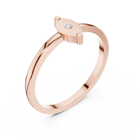 Round Lab-Grown Diamond Bezel Medallion Ring in Rose Gold — Verasah fine jewellery