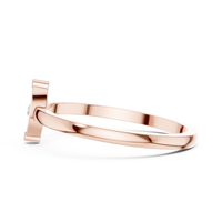 Round Lab-Grown Diamond Bezel Medallion Ring in Rose Gold — Verasah fine jewellery