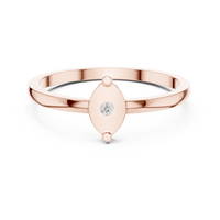 Round Lab-Grown Diamond Bezel Medallion Ring in Rose Gold — Verasah fine jewellery