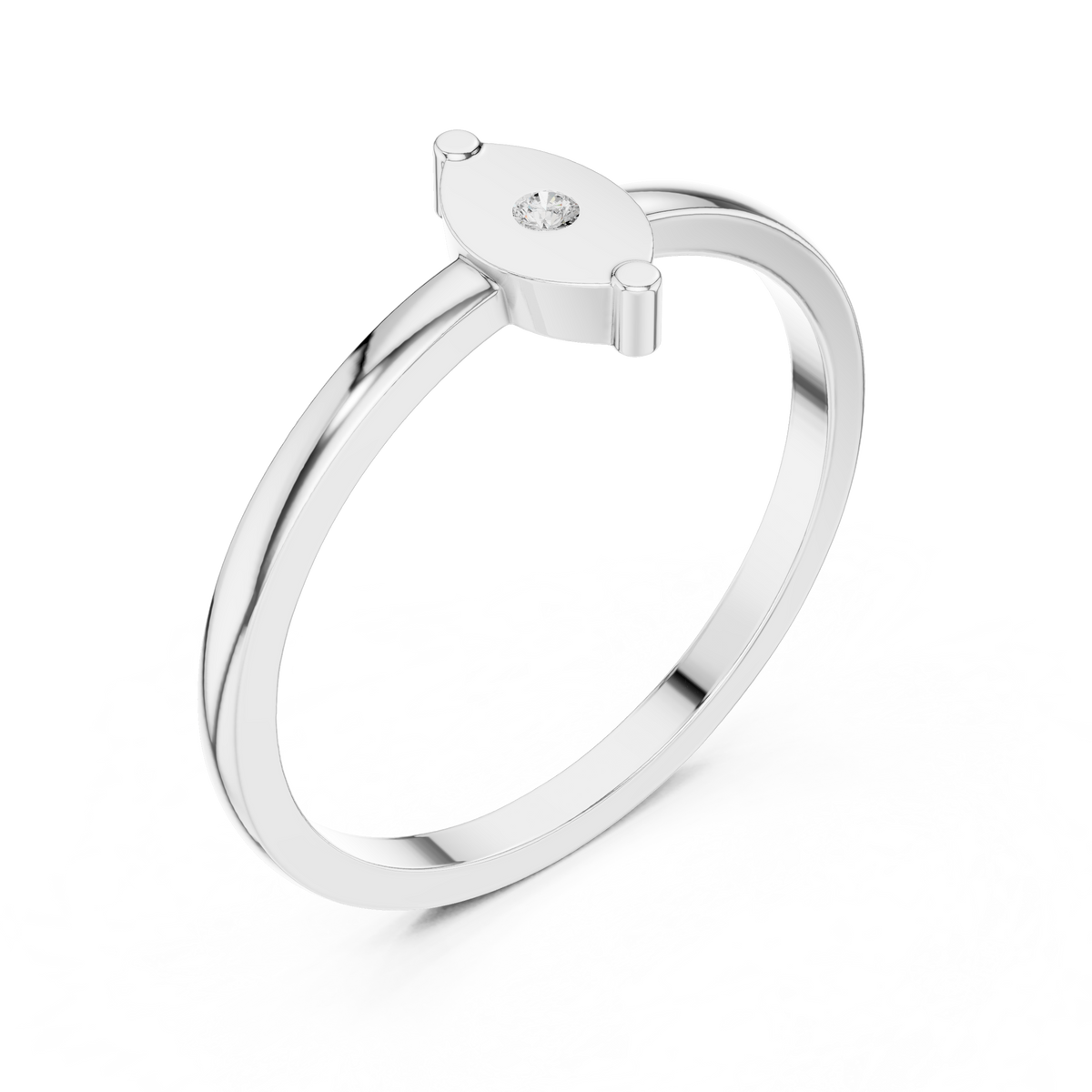 Round Lab-Grown Diamond Bezel Medallion Ring