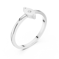 Round Lab-Grown Diamond Bezel Medallion Ring in White Gold — Verasah fine jewellery