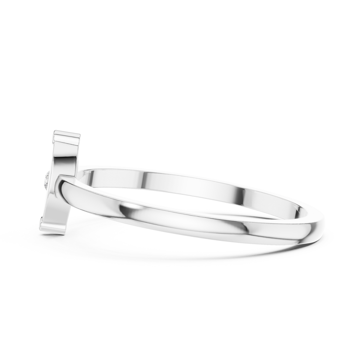Round Lab-Grown Diamond Bezel Medallion Ring