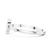 Round Lab-Grown Diamond Bezel Medallion Ring in White Gold — Verasah fine jewellery