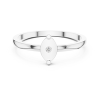 Round Lab-Grown Diamond Bezel Medallion Ring in White Gold — Verasah fine jewellery