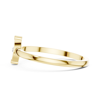 Round Lab-Grown Diamond Bezel Medallion Ring in Yellow Gold — Verasah fine jewellery
