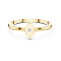 Round Lab-Grown Diamond Bezel Medallion Ring