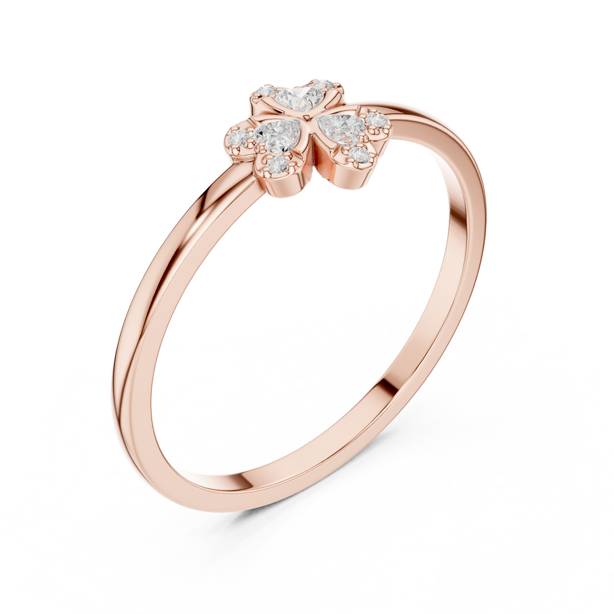 Heart Clover Lab-Grown Diamond Ring — En Fleur
