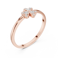 Heart Clover Lab-Grown Diamond Ring — En Fleur in Rose Gold — Verasah fine jewellery