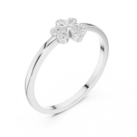 Heart Clover Lab-Grown Diamond Ring — En Fleur in White Gold — Verasah fine jewellery