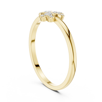 Heart Clover Lab-Grown Diamond Ring — En Fleur in Yellow Gold — Verasah fine jewellery