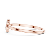 Heart Clover Lab-Grown Diamond Ring — En Fleur in Rose Gold — Verasah fine jewellery