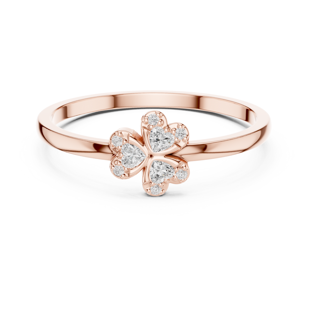Heart Clover Lab-Grown Diamond Ring — En Fleur