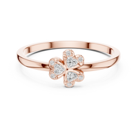 Heart Clover Lab-Grown Diamond Ring — En Fleur in Rose Gold — Verasah fine jewellery