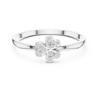 Heart Clover Lab-Grown Diamond Ring — En Fleur in White Gold — Verasah fine jewellery