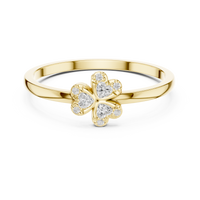 Heart Clover Lab-Grown Diamond Ring — En Fleur in Yellow Gold — Verasah fine jewellery