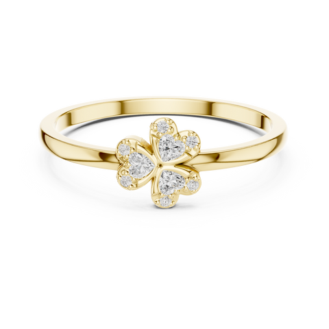 Heart Clover Lab-Grown Diamond Ring — En Fleur