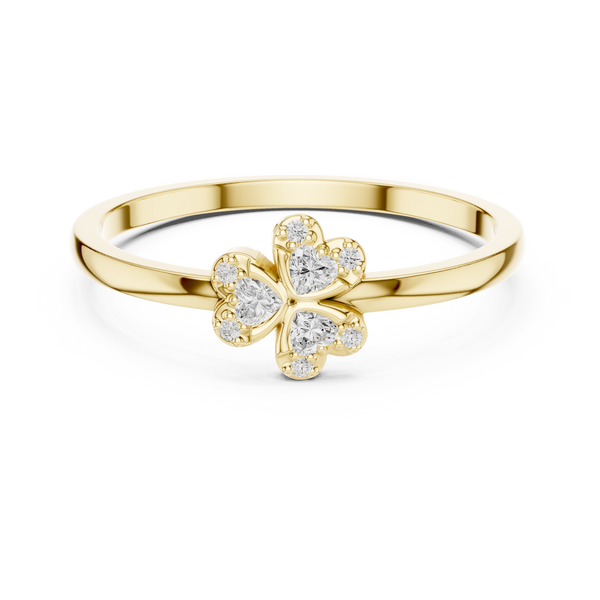 Heart Clover Lab-Grown Diamond Ring — En Fleur