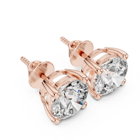 4.00ct TW Round Lab-Grown Diamond Stud Earrings in Rose Gold — Verasah fine jewellery