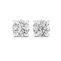 4.00ct TW Round Lab-Grown Diamond Stud Earrings in White Gold — Verasah fine jewellery