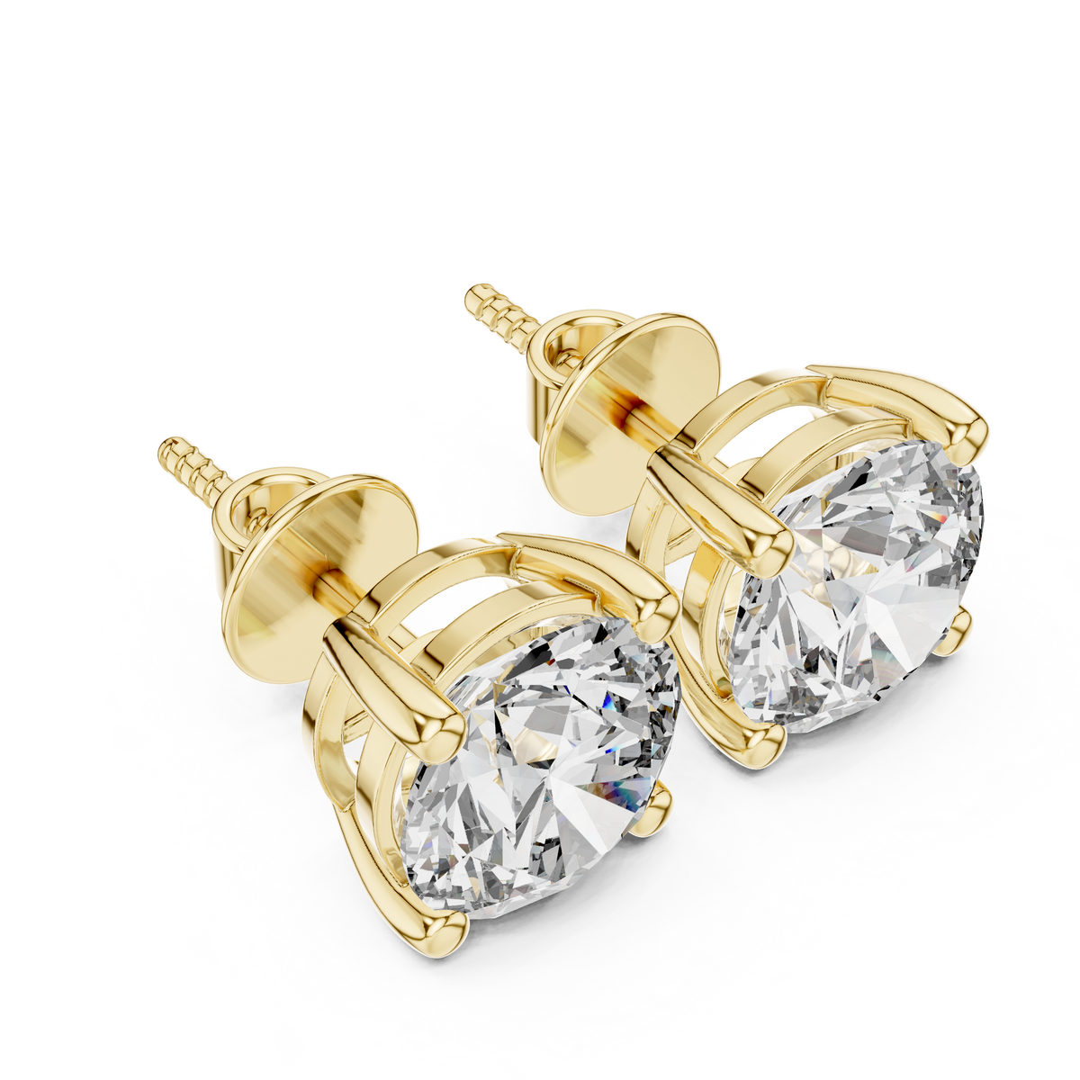 4.00ct TW Round Lab-Grown Diamond Stud Earrings
