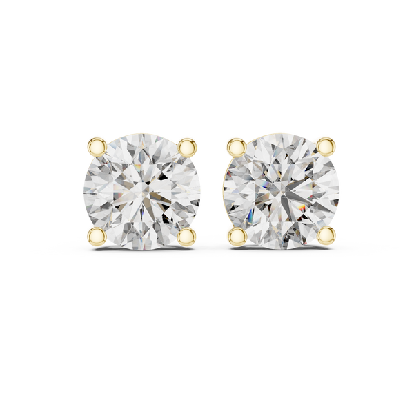 4.00ct TW Round Lab-Grown Diamond Stud Earrings