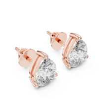 3.50ct TW Pear Lab-Grown Diamond Stud Earrings in Rose Gold — Verasah fine jewellery