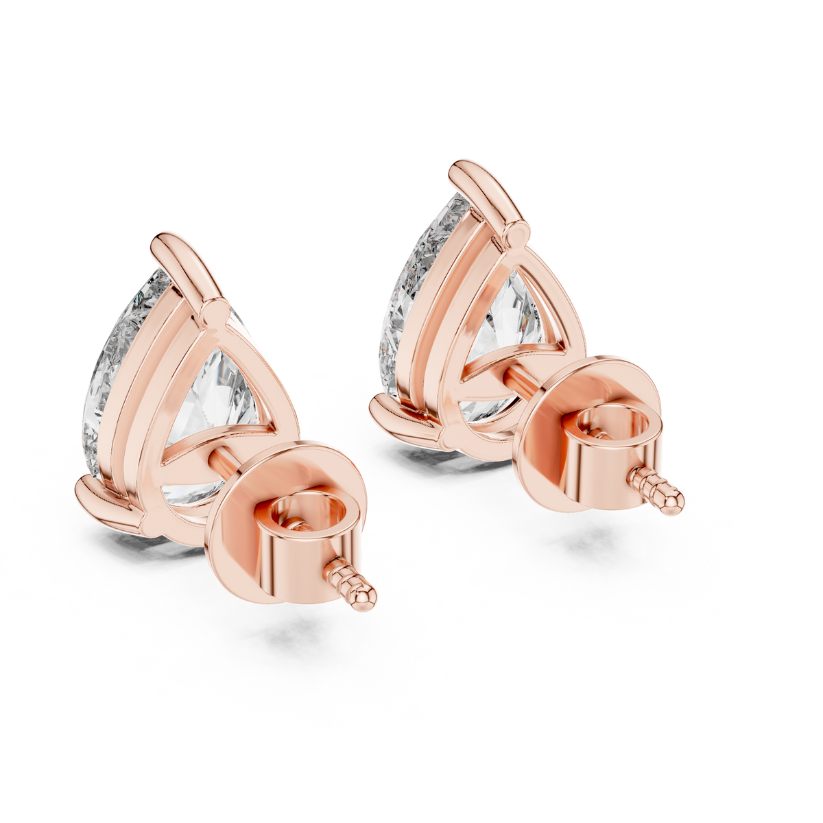 3.50ct TW Pear Lab-Grown Diamond Stud Earrings