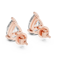 3.50ct TW Pear Lab-Grown Diamond Stud Earrings in Rose Gold — Verasah fine jewellery