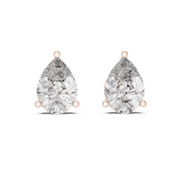 3.50ct TW Pear Lab-Grown Diamond Stud Earrings in Rose Gold — Verasah fine jewellery