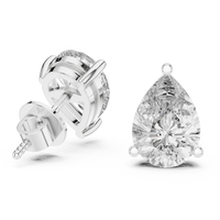3.50ct TW Pear Lab-Grown Diamond Stud Earrings in White Gold — Verasah fine jewellery