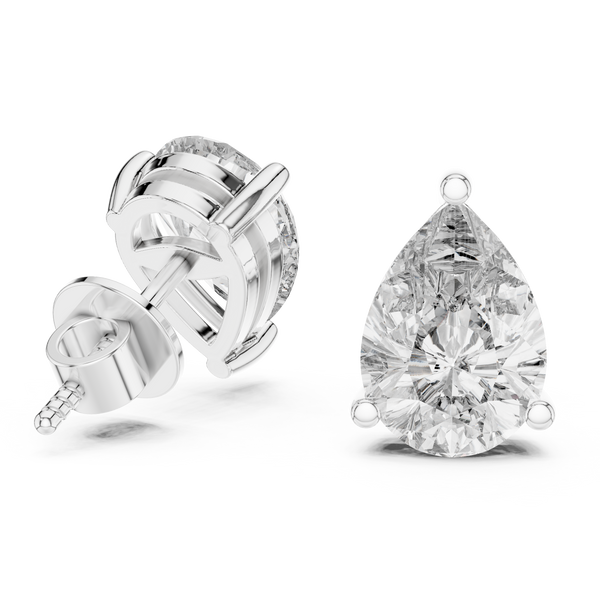 3.50ct TW Pear Lab-Grown Diamond Stud Earrings