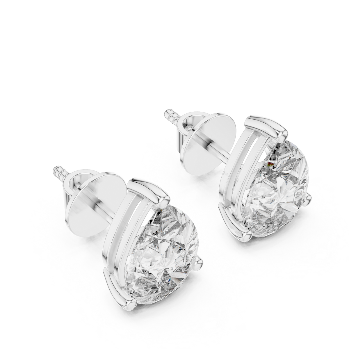 3.50ct TW Pear Lab-Grown Diamond Stud Earrings