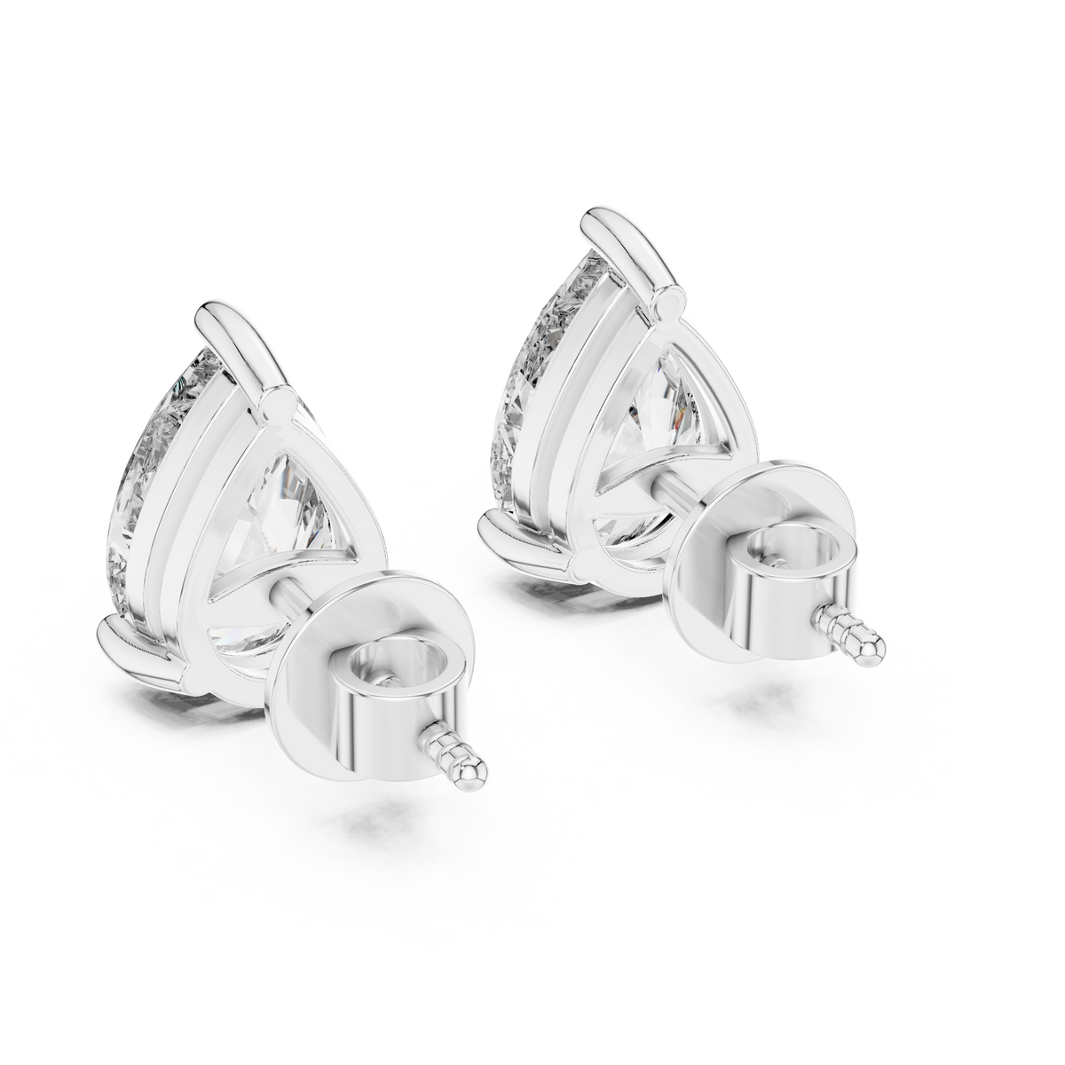 3.50ct TW Pear Lab-Grown Diamond Stud Earrings