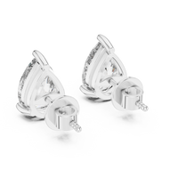3.50ct TW Pear Lab-Grown Diamond Stud Earrings in White Gold — Verasah fine jewellery