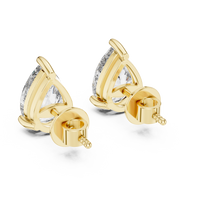 3.50ct TW Pear Lab-Grown Diamond Stud Earrings in Yellow Gold — Verasah fine jewellery