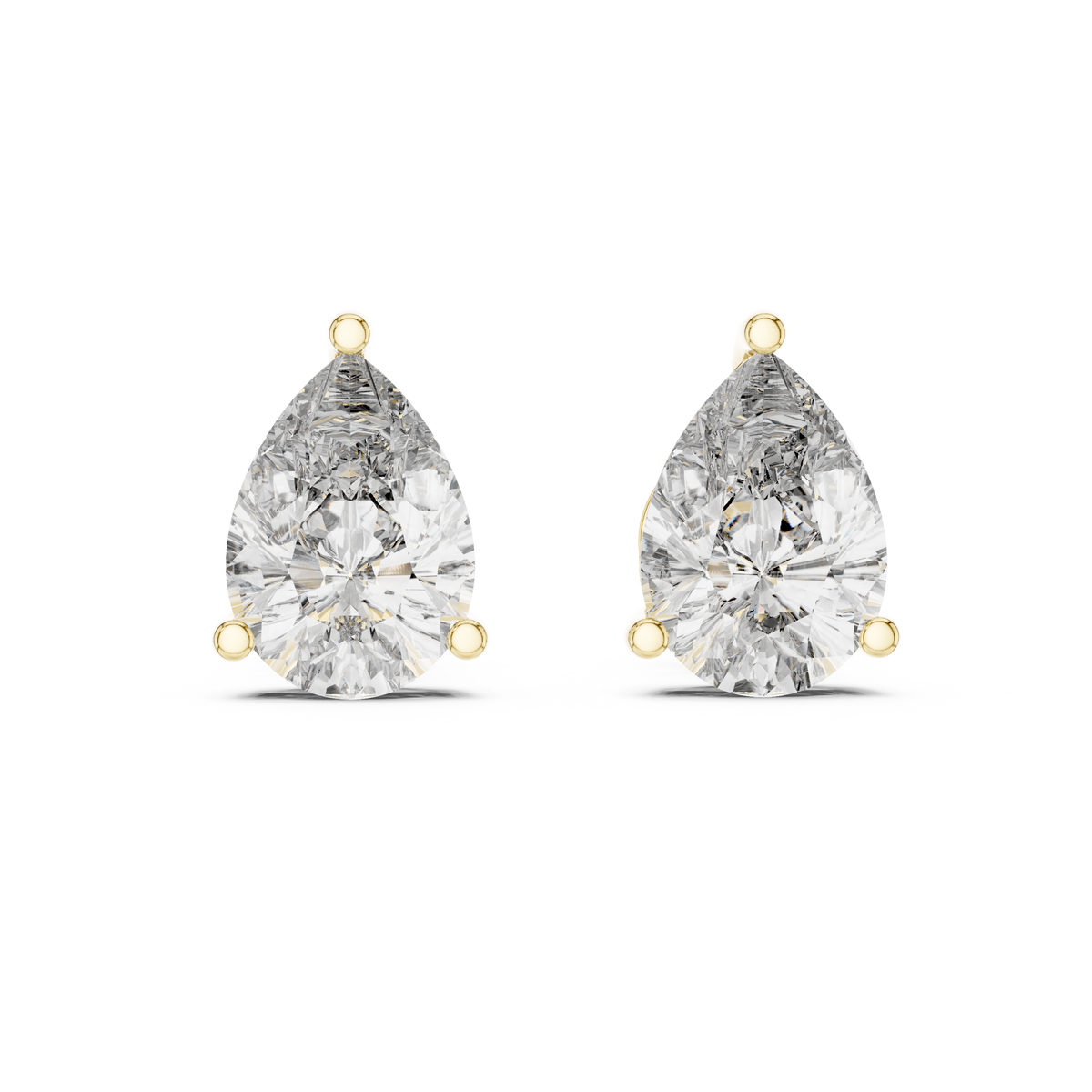 3.50ct TW Pear Lab-Grown Diamond Stud Earrings