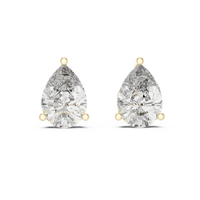 3.50ct TW Pear Lab-Grown Diamond Stud Earrings in Yellow Gold — Verasah fine jewellery