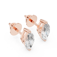 1.50ct TW Marquise Lab-Grown Diamond Stud Earrings in Rose Gold — Verasah fine jewellery