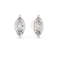 1.50ct TW Marquise Lab-Grown Diamond Stud Earrings in Rose Gold — Verasah fine jewellery