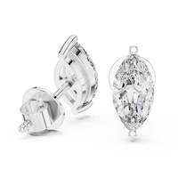 1.50ct TW Marquise Lab-Grown Diamond Stud Earrings in White Gold — Verasah fine jewellery