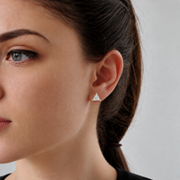 Triangle Diamond Stud Earrings — Verasah fine jewellery