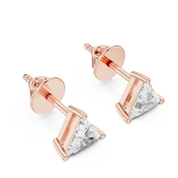 1.30ct TW Triangle Lab-Grown Diamond Stud Earrings in Rose Gold — Verasah fine jewellery