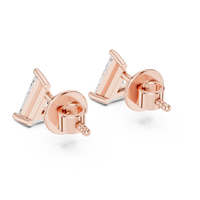 1.30ct TW Triangle Lab-Grown Diamond Stud Earrings in Rose Gold — Verasah fine jewellery